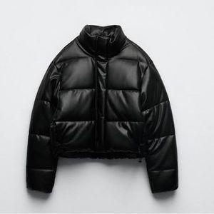 Zara Faux Leather Puffer